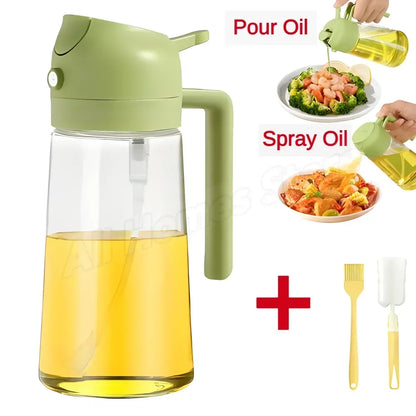 2 in 1 500ml Dispenser Oil Spray for BBQ Roasting Kitchen Spray Bottle Oil Washer Vinegar Soy Sauce Sprayer Containers Washer