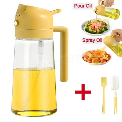 2 in 1 500ml Dispenser Oil Spray for BBQ Roasting Kitchen Spray Bottle Oil Washer Vinegar Soy Sauce Sprayer Containers Washer