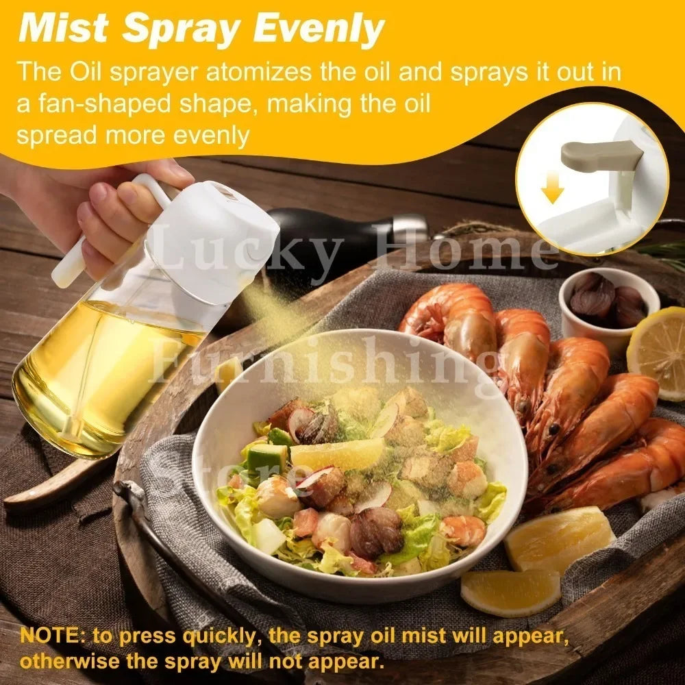 2 in 1 500ml Dispenser Oil Spray for BBQ Roasting Kitchen Spray Bottle Oil Washer Vinegar Soy Sauce Sprayer Containers Washer