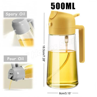 2 in 1 500ml Dispenser Oil Spray for BBQ Roasting Kitchen Spray Bottle Oil Washer Vinegar Soy Sauce Sprayer Containers Washer
