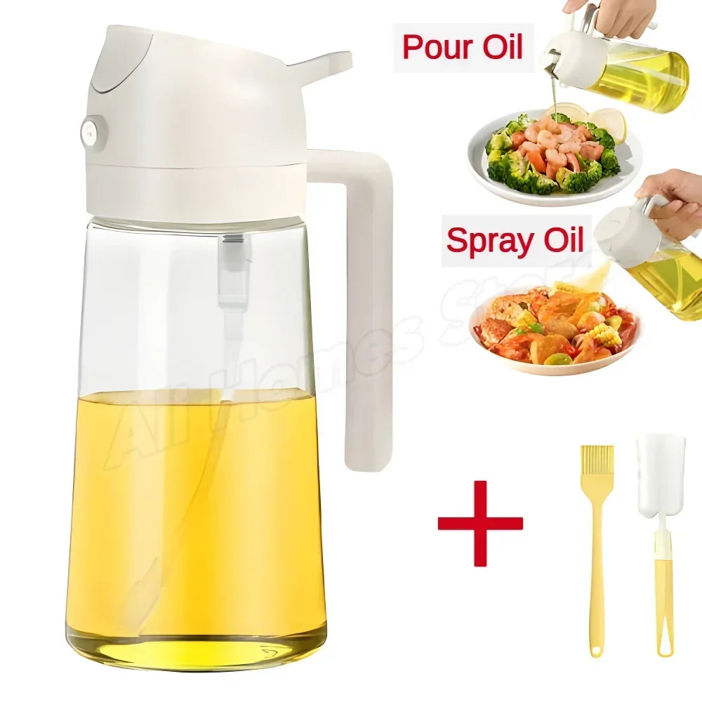 2 in 1 500ml Dispenser Oil Spray for BBQ Roasting Kitchen Spray Bottle Oil Washer Vinegar Soy Sauce Sprayer Containers Washer