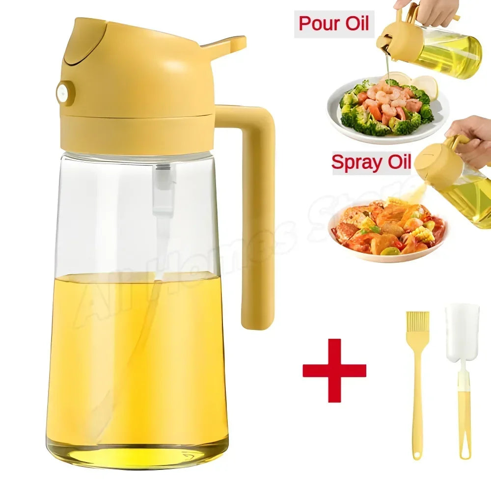 2 in 1 500ml Dispenser Oil Spray for BBQ Roasting Kitchen Spray Bottle Oil Washer Vinegar Soy Sauce Sprayer Containers Washer